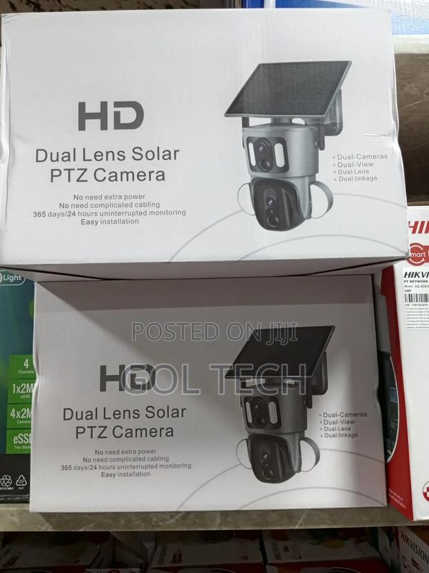 4g Solar Camera Dual Lens PTZ Two Way Audio Camera 8mp Ubox App photo 2