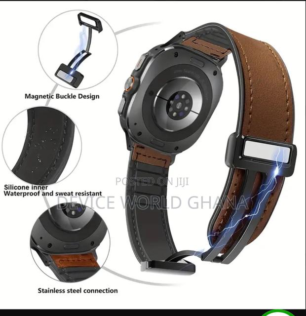 Tomi Leather Magnetic Buckle Strap For Samsung Watch Ultra photo 2
