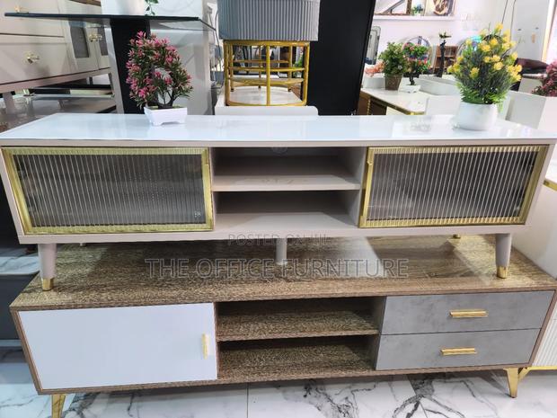 Wooden Tv Stand With Inbuilt Led Light