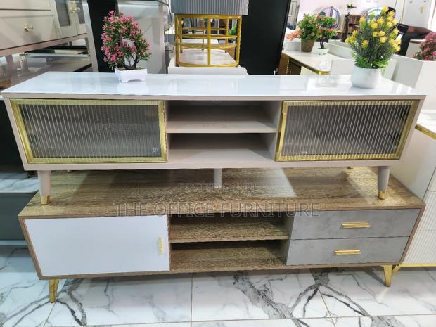 Wooden Tv Stand With Inbuilt Led Light photo 2