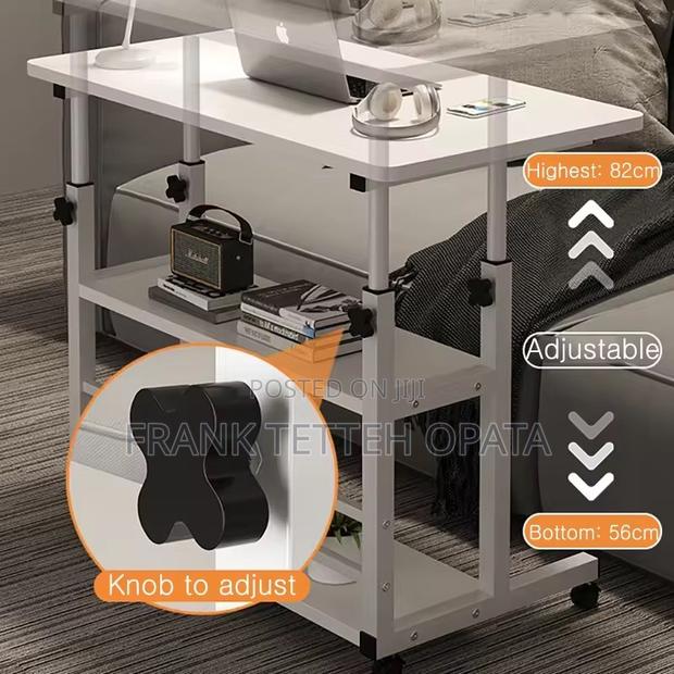 3 Tier Rolling Adjustable Computer Desk photo 2