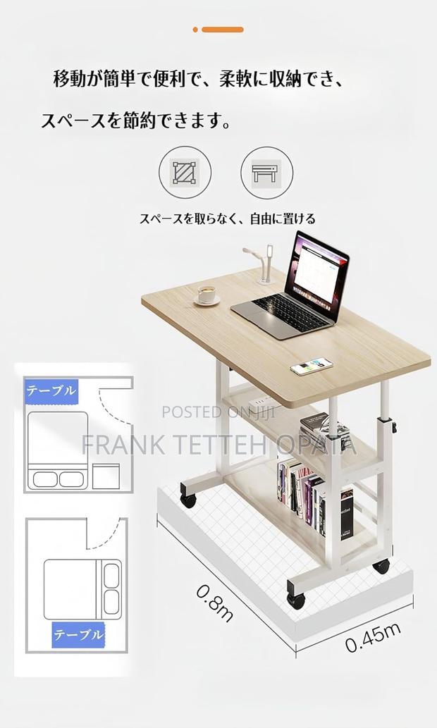 3 Tier Rolling Adjustable Computer Desk photo 6