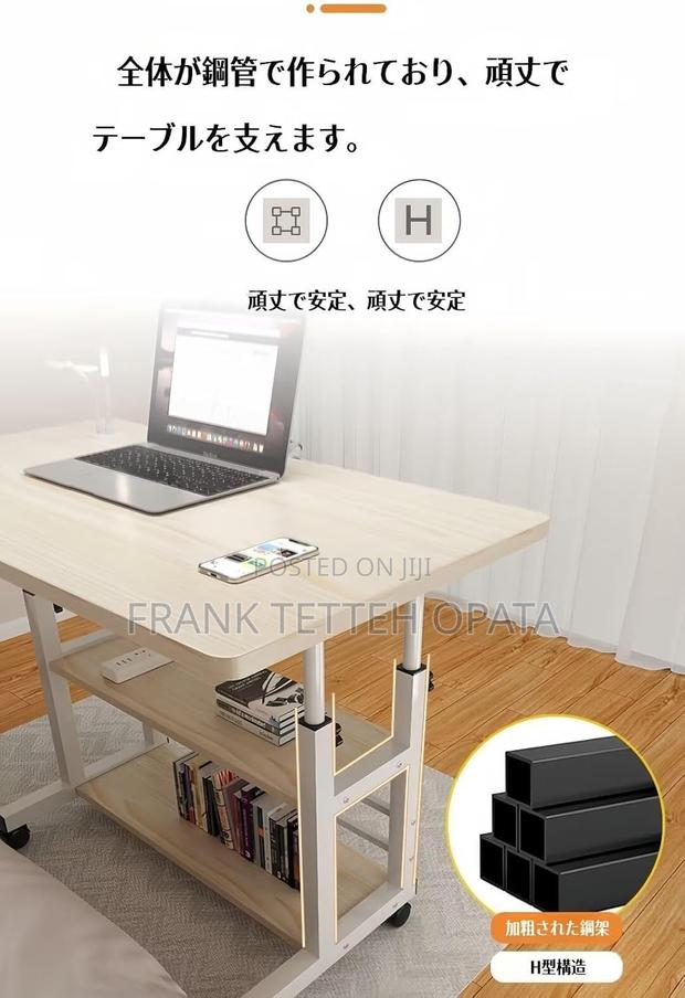 3 Tier Rolling Adjustable Computer Desk photo 7
