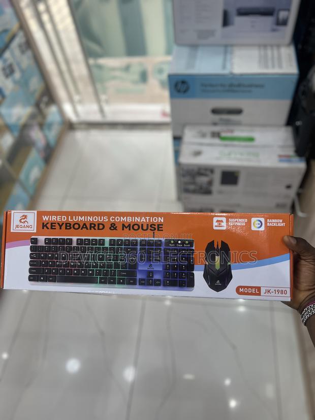 Jk-1980 Wired Luminous RGB Keyboard and Mouse Combo · Photo 3