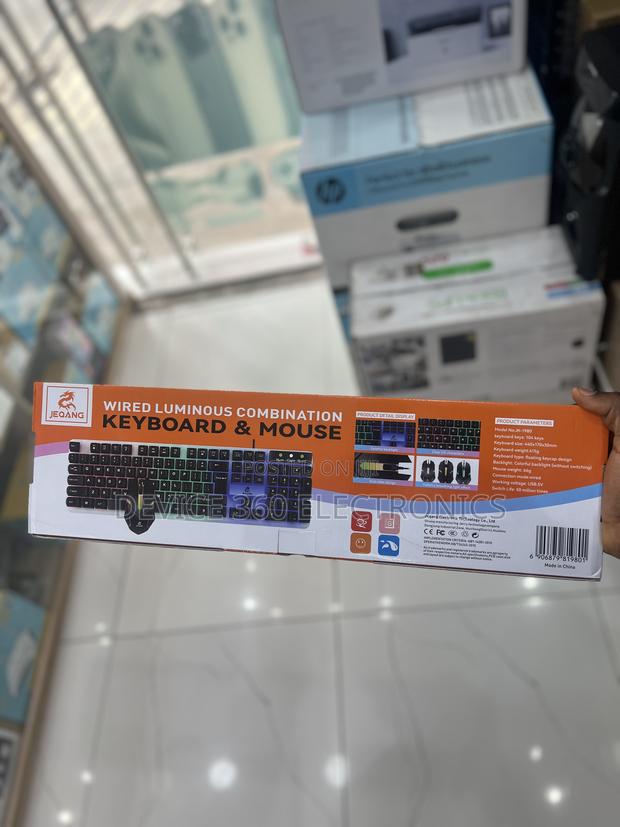 Jk-1980 Wired Luminous RGB Keyboard and Mouse Combo · Photo 4