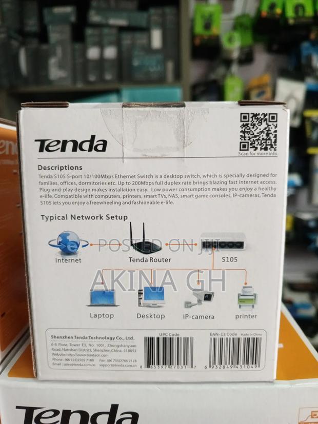 Tenda 5 Port Desktop Switch 10/100 MBPS S105 · Photo 4