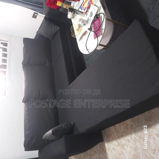 Durable Black L Shape Sofa 7 Seater · Photo 2