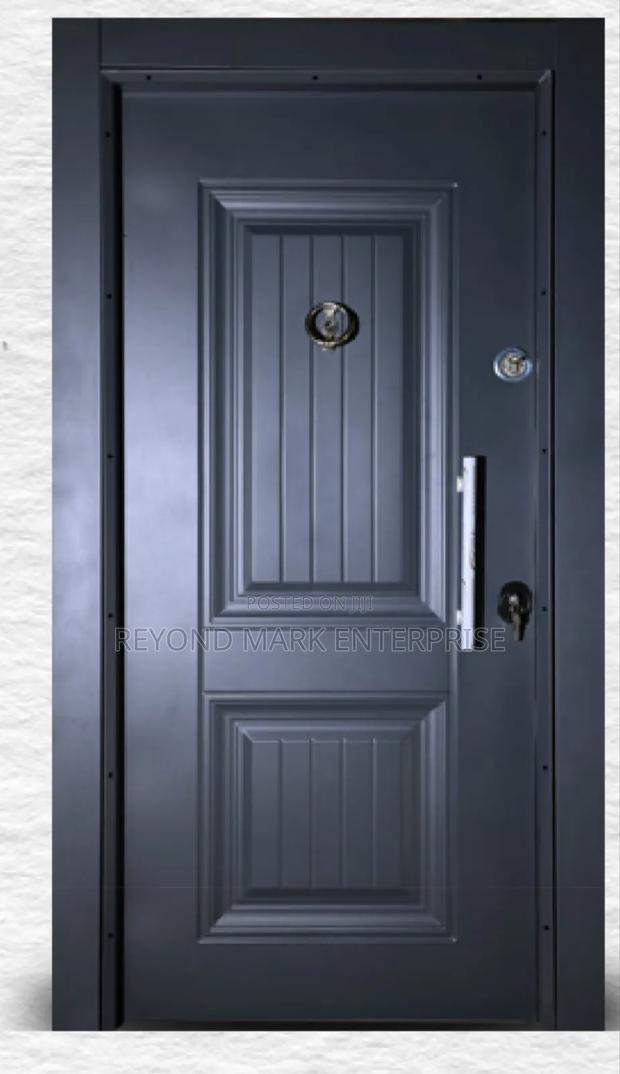 Full Metal Security Door, Turkish, Affordable, Luksury, Single, Black · Photo 2