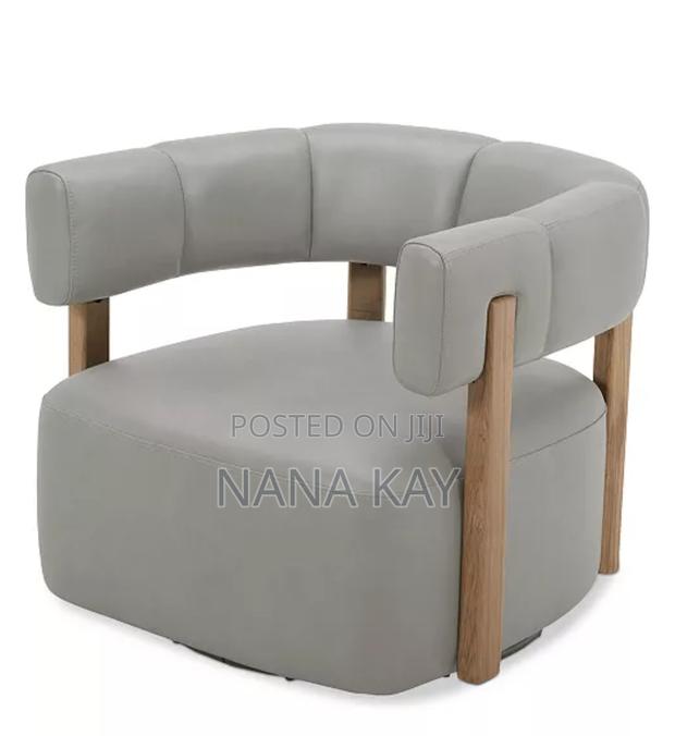 Orsha 32" Leather Accent Swivel Chair, Created for Macy's photo 2