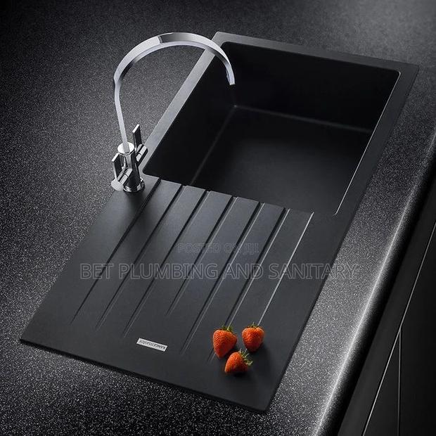 One Bowl Black Cabinet Sink With Tap_complete _Kitchen Sink · Photo 2