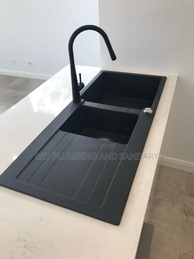 2bowl Granite Cabinet Sink With Tap Complete_kitchen Sink With Arm · Photo 3