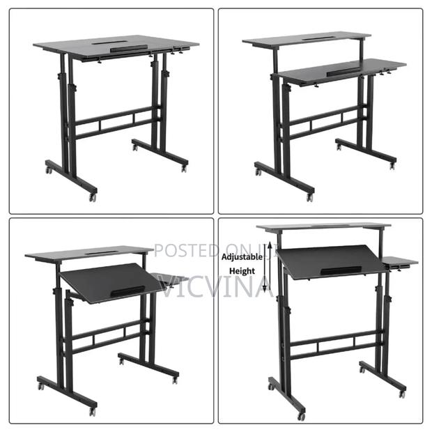 Manual Sit and Stand Height Adjustable Desk photo 5