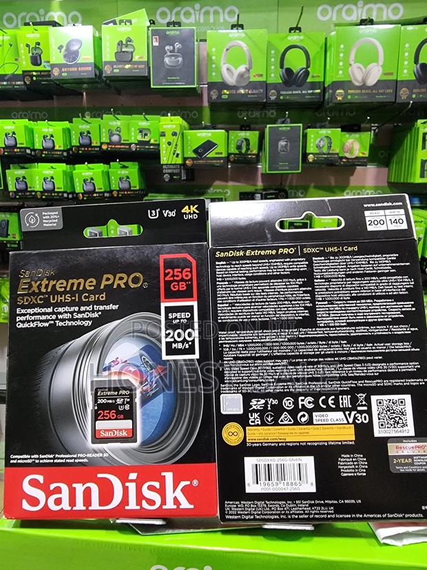 256gb Sandisk Extreme Pro Camera Sd Card photo 2