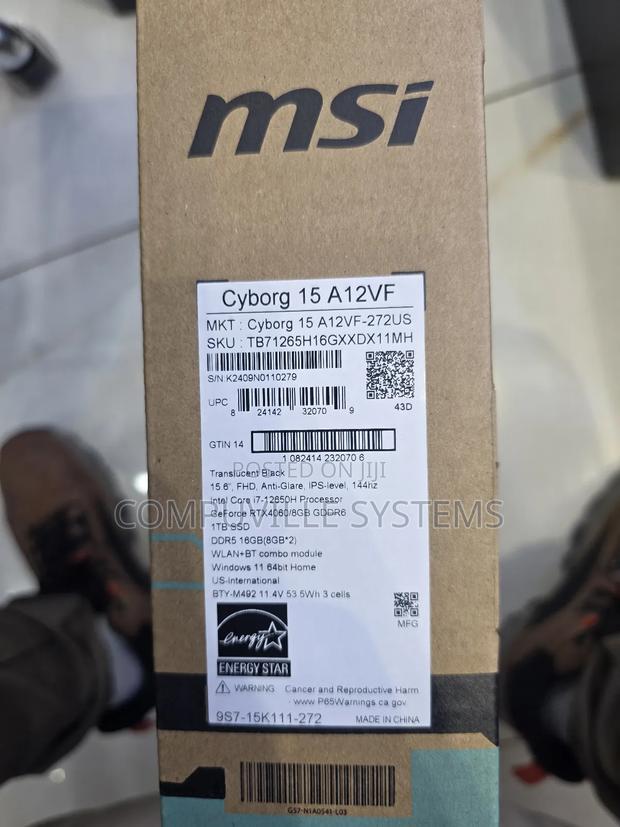 New Laptop MSI Cyborg 15 16GB Intel Core I7 SSD 1T · Photo 1