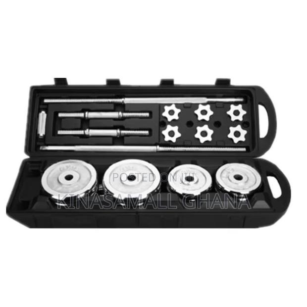 50kg Chrome Barbell Dumbbell Set – Complete Home Gym Kit photo 2