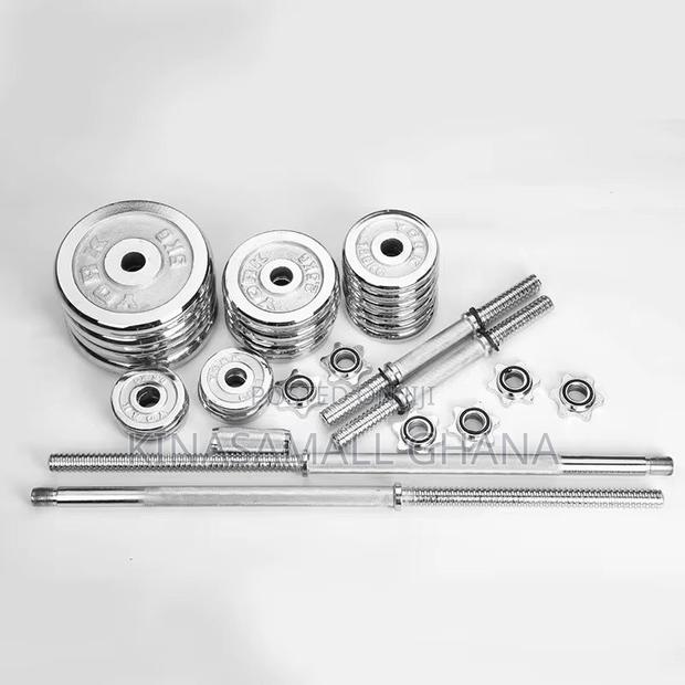 50kg Chrome Barbell Dumbbell Set – Complete Home Gym Kit photo 3