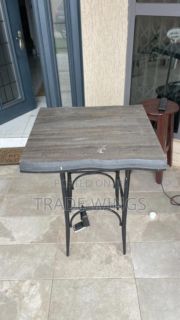 Solid Table Wood and Metal Legs photo 2