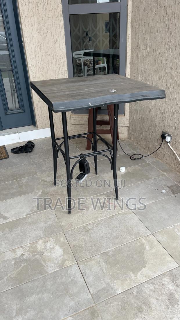 Solid Table Wood and Metal Legs photo 4