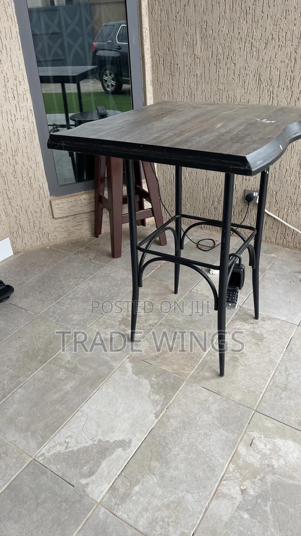 Solid Table Wood and Metal Legs photo 5
