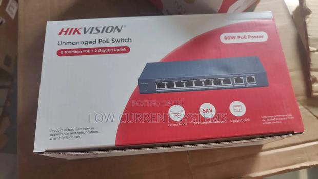 Hikvision 8 Port Fast Ethernet Unmanaged Poe Switch With Two Uplink · Photo 2