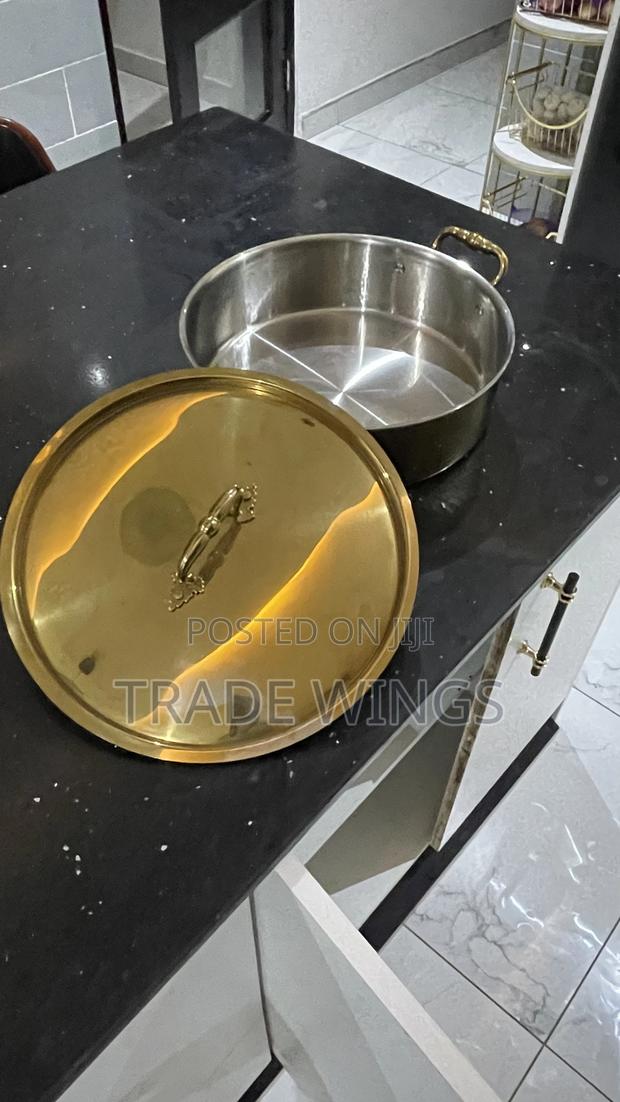 1 Used Gold Buffet Dish for Sale photo 4