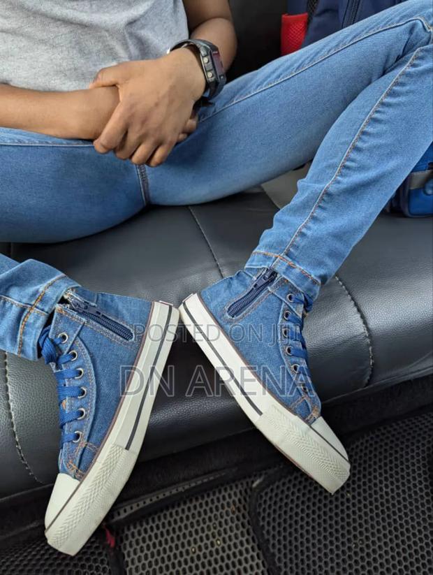 Unisex Kids Canvas Boot Denim Jeans Boot photo 2