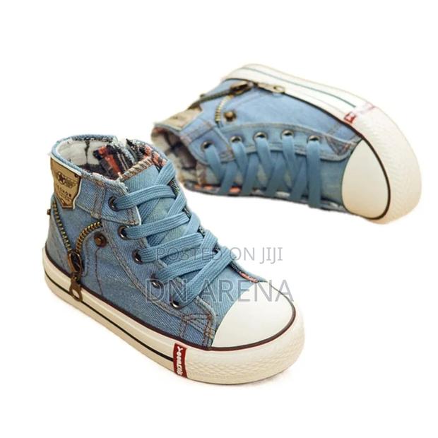Unisex Kids Canvas Boot Denim Jeans Boot photo 4