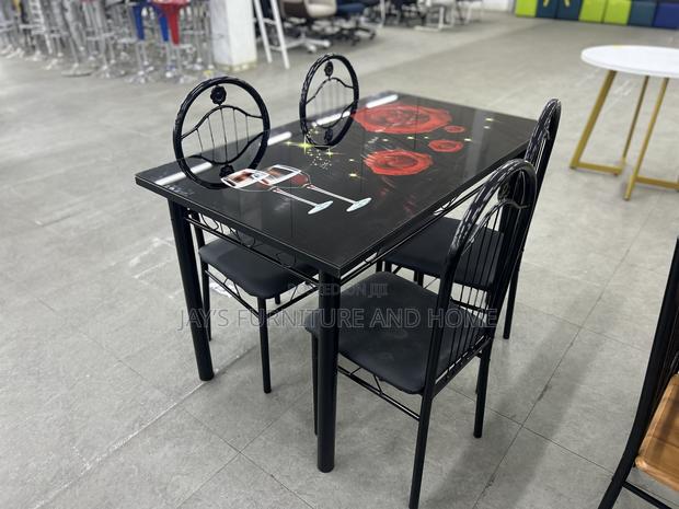 Glass Dining Table With 4 Chairs