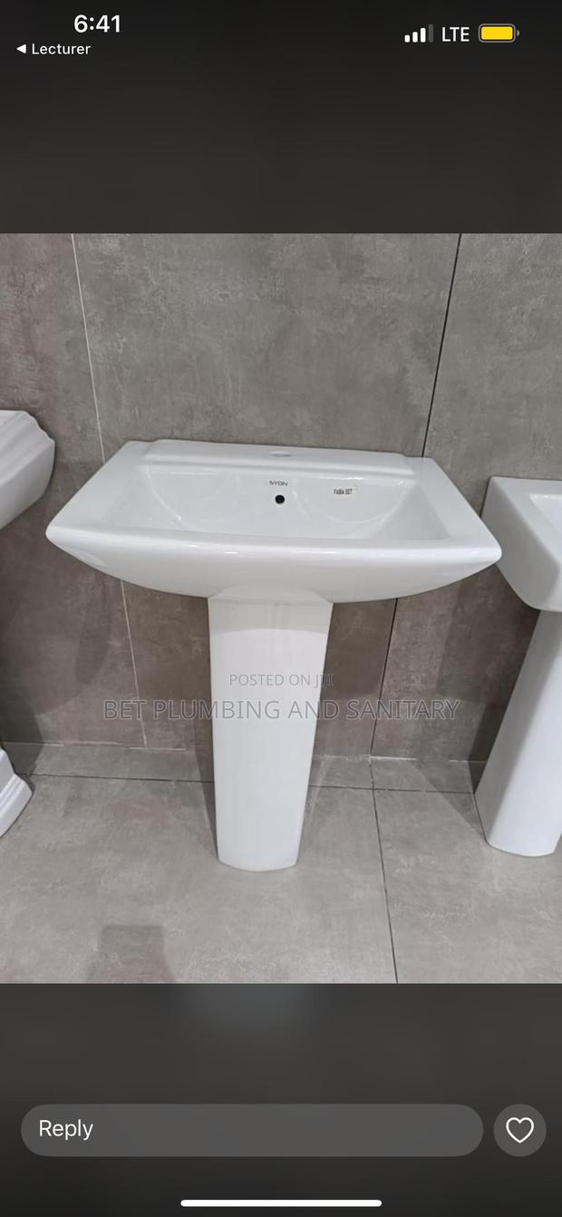 Square Basin and Stand_twyford Hand Wash Basin_square Basin+Pedestal · Photo 2