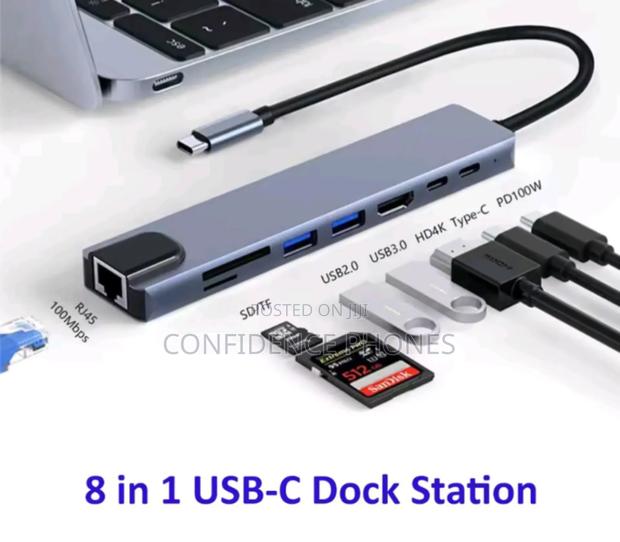 8 in 1 Usb-C Dock Station
