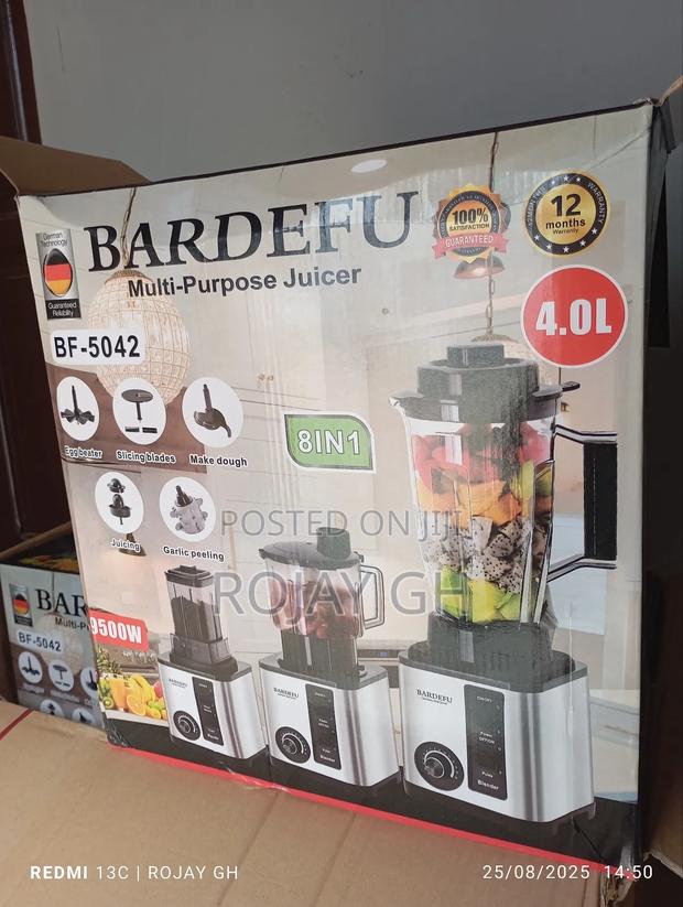 Bardefu Heavy-Duty 8-in-1 Multi-Purpose Blender - 9500w - 4.0l photo 6