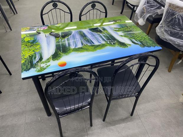 Dining Sets 4 Seater Glass Dining Table With Chairs photo 2