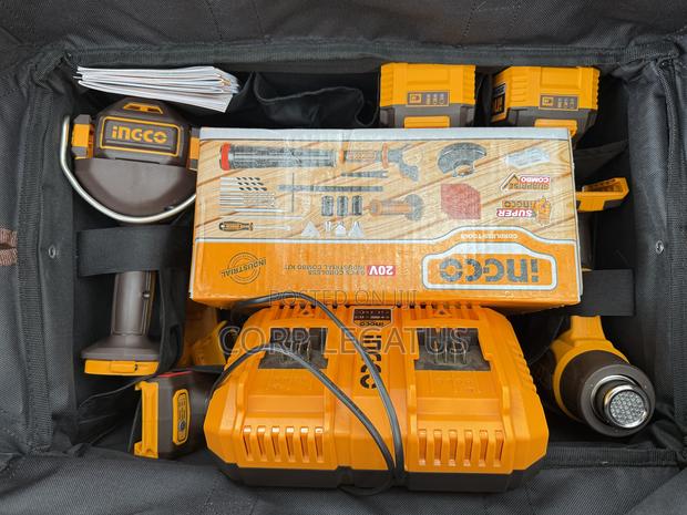 Cosli250381 Ingco 9in1 Combo Set With 3pcs 4ah. Batteries