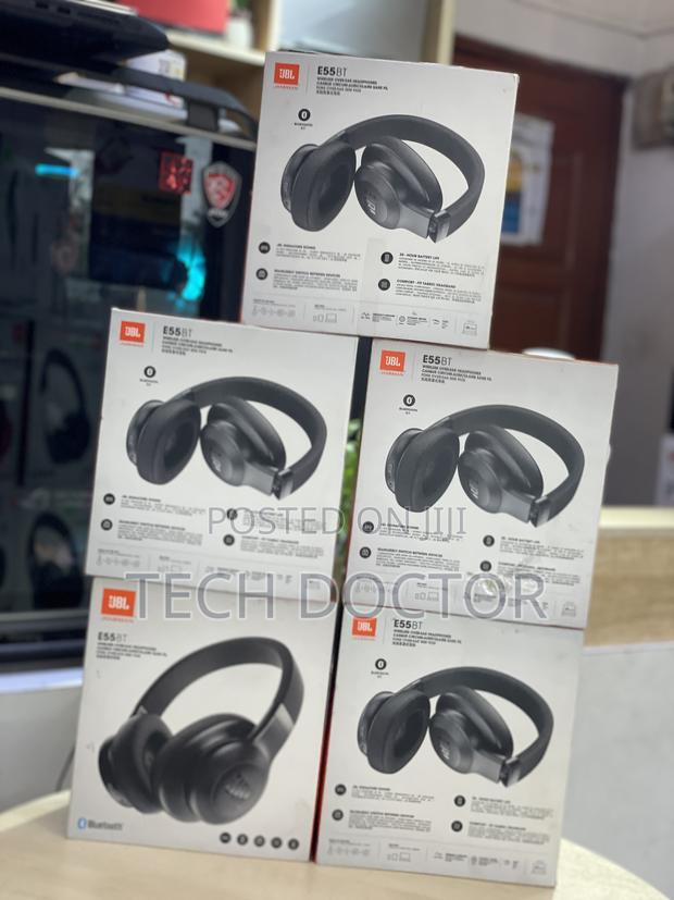 JBL E55bt Wireless Over-Ear Bluetooth Headphones – Black photo 3