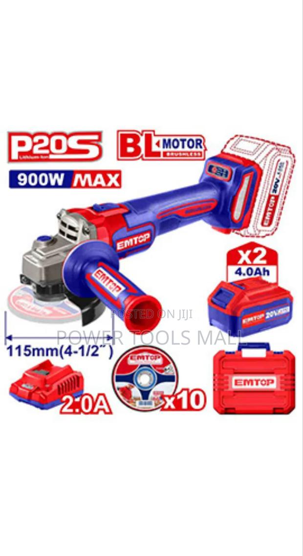 Cordless Angle Grinder Emtop