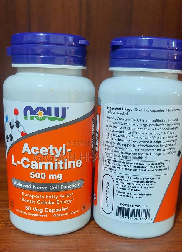 Now Foods, Acetyl-L-Carnitine, 500mg, ( Brain, Nerves Sperm Health)