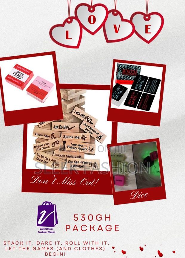 Couple Packages Game Cards, Adult Jenga And Dice photo 2