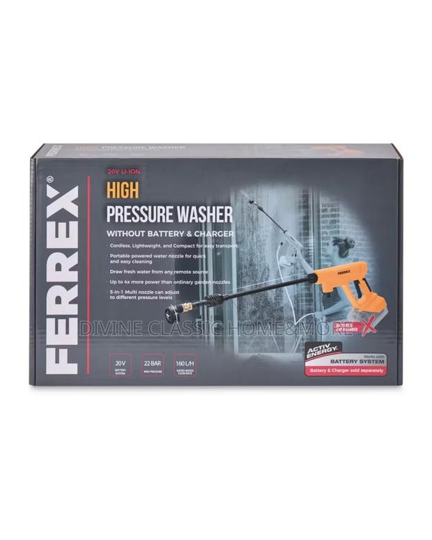 Ferrex Cordless High-Pressure Washer (22 Bar) photo 4