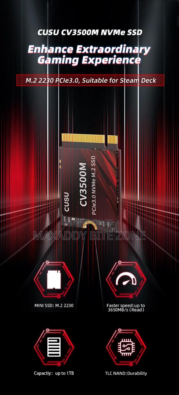 Cusu SSD 2230 512gb Nvme M2 SSD Pcie3.O for Steam,Surface Pro photo 3