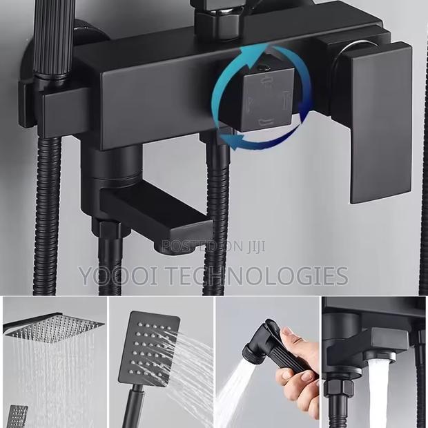 4 in 1 Matte Black Shower Mixer photo 2