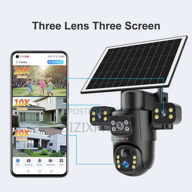 4g Solar Security Camera – 3 Lens photo 6
