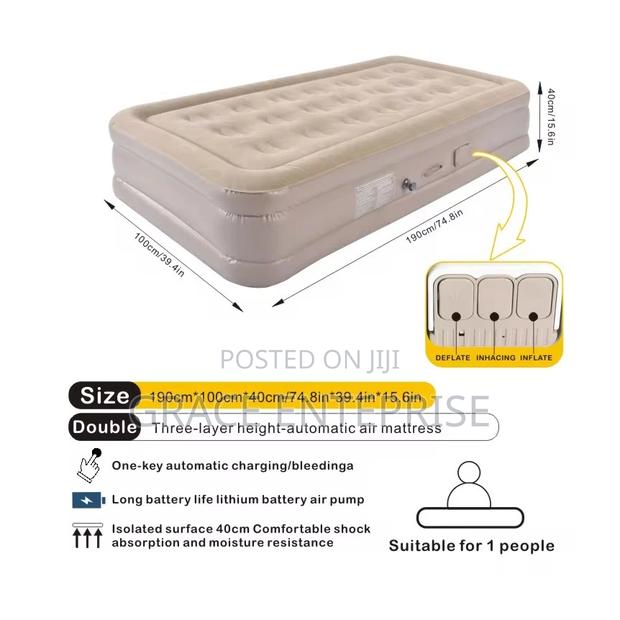 Luxurious and Authentic Air Mattress in Diff Colors and Sizes (Single · Photo 2