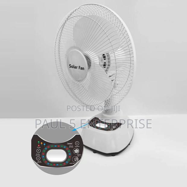 12inch Solar Rechargeable Fan With Bulbs photo 4