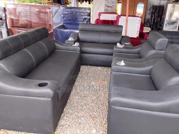 Black Color Vip Leather Sofa