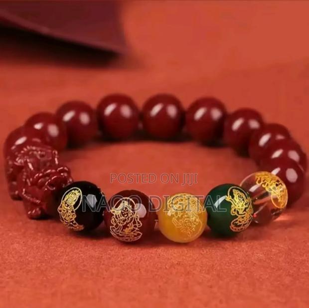 Fengshui Pixiu Charms Cinnabar Bracelet Lucky Cinnabar Chain