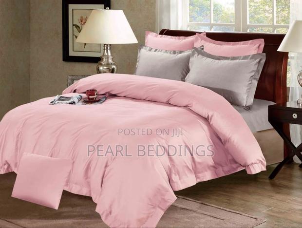 Quality Egyptian Cotton Plain Colors 7pcs Reversible Duvet Set Avail.