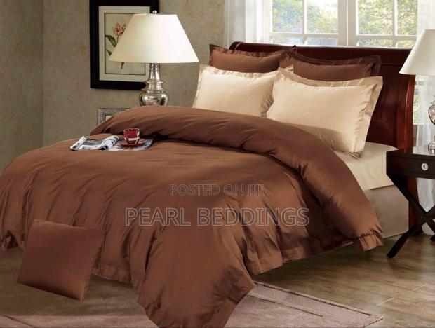 Quality Egyptian Cotton Plain Colors 7pcs Reversible Duvet Set Avail. photo 2