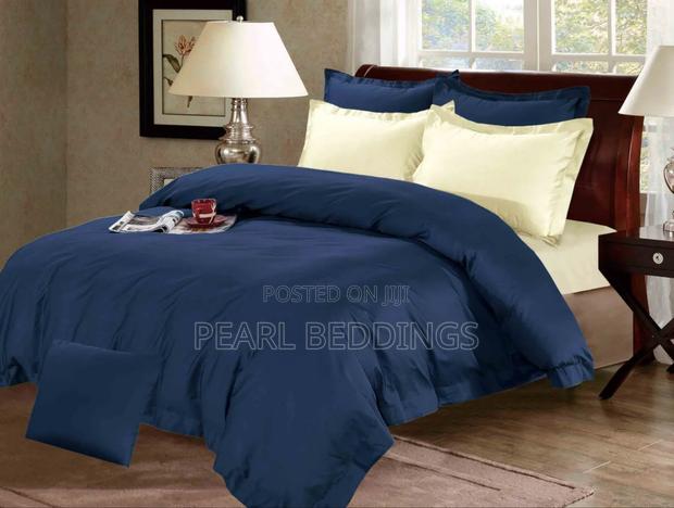 Quality Egyptian Cotton Plain Colors 7pcs Reversible Duvet Set Avail. photo 3
