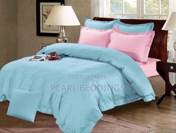 Quality Egyptian Cotton Plain Colors 7pcs Reversible Duvet Set Avail. photo 5