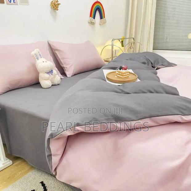 Quality Egyptian Cotton Plain Colors 7pcs Reversible Duvet Set Avail. photo 7